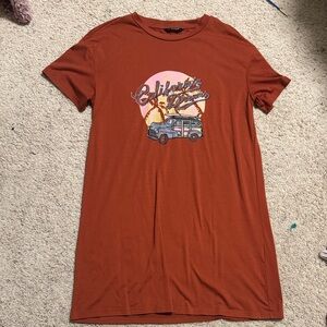 SHEIN Rust California Dreams Midi Dress